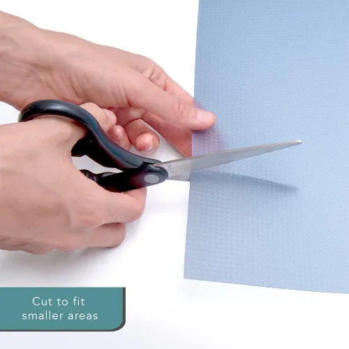 Vista 5 de Alfombra marca Con-Tact No Adhesiva para debajo de Lavamanos, tejido azul, 24 x 48 pulgadas