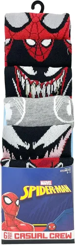 Vista 2 de Hyp Spiderman Venom Carnage Marvel Comics - Calcetines para hombre, paquete de 6 pares, Multi