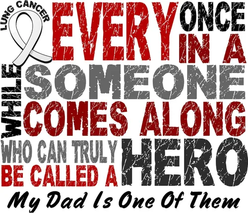 Vista 2 de CafePress Hero Comes Along 1 Dad - Pegatina ovalada para parachoques de coche, diseño de cáncer de pulmón