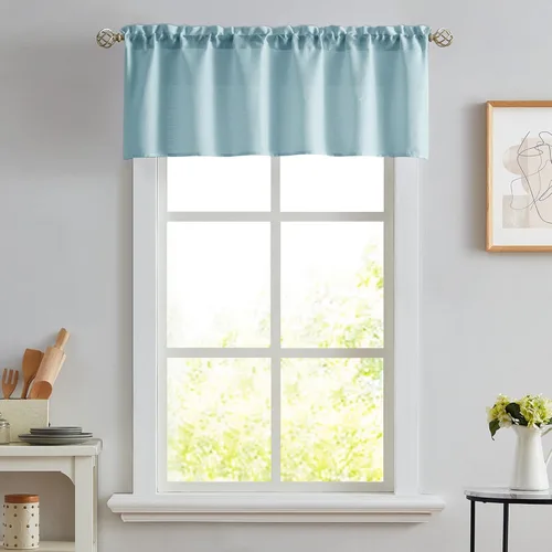 Vista 11 de Melodieux Cortinas de Niveles Semitraslúcidas Negras de 24 Pulgadas de Largo para Cocina, Cafetería, Dormitorio, Ventanas Pequeñas, Aspecto de Lino