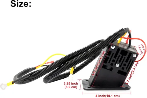 Vista 4 de Roykaw Receptáculo de cargador Powerwise para carrito de golf con arnés e interruptor de caña compatible con modelos EZGO TXT/Medalist/Workhorse