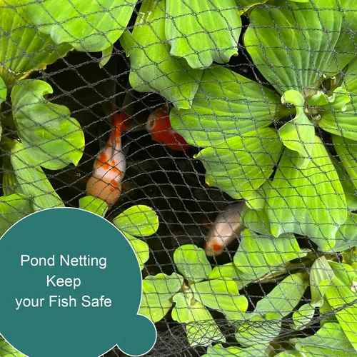 Vista 6 de Red para Pájaros para Jardín - 6.5 x 32.8 Pies Malla Antipájaros de Servicio Pesado con Amarres y Grapas para Paisajismo para Vegetales, Árboles