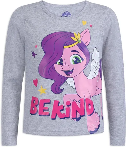 Vista 2 de My Little Pony Girls Long Sleeve Shirt 3 Pack Set for Big Kids - GreyPurpleBlue