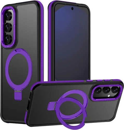 Vista 64 de Funda para Samsung Galaxy S24 Plus, soporte de anillo magnético ajustable [compatible con Magsafe], [protección a prueba de golpes de grado militar]