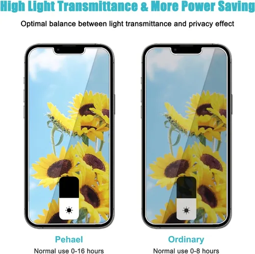 Vista 3 de PEHAEL Paquete de 2 protectores de pantalla de privacidad para iPhone 11 Pro Max/iPhone Xs Max, película de vidrio templado antiespía, dureza 9H
