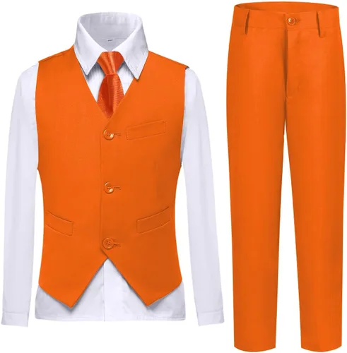 Vista 13 de Conjunto de chaleco para niños, trajes formales, trajes de boda, ropa de vestir