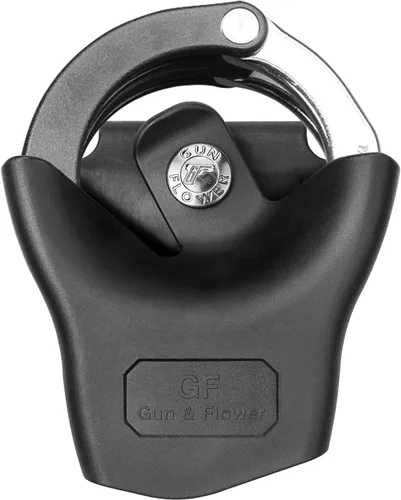 Vista 5 de Porta esposas para puños con bisagras y cadena, se ajusta a ASP Ultra Plus/EXO, resistente estuche de cinturón OWB con extracción de una mano, funda