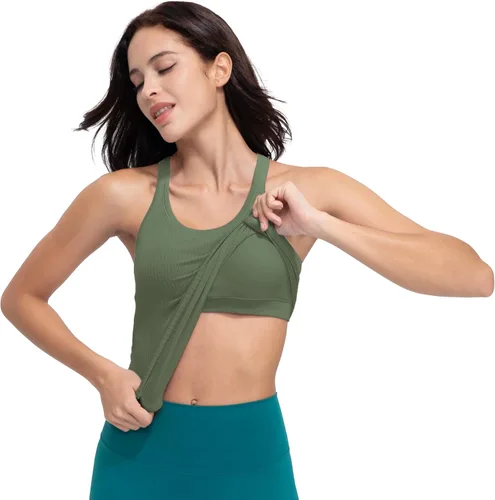 Vista 32 de sphinx cat - Camiseta corta de entrenamiento para mujer, camiseta sin mangas, acanalada, con espalda cruzada y brasier integrado