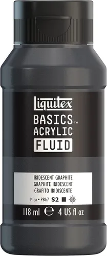 Vista 26 de Liquitex BASICS - Pintura acrílica fluida, botella de 4 onzas, tono permanente carmesí lizarina Super Versatile, Fine Art Pigments; Fluid