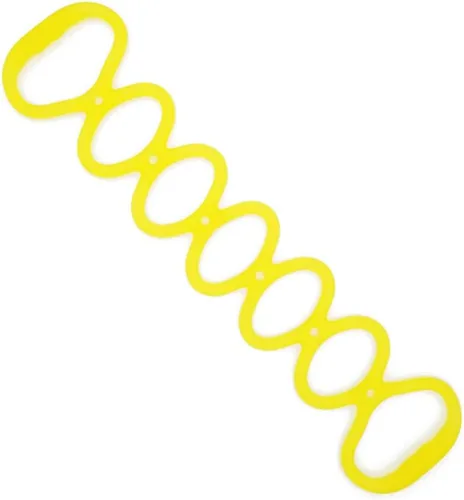 Vista 4 de Tirador de espalda masajeador cuerda jalea estirador cadena elástico fitness cinturón (rosa)