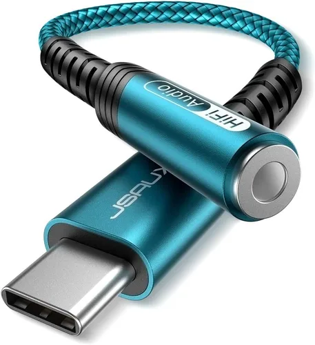 Vista 18 de Adaptador USB tipo C a conector de auriculares hembra de 3.5mm, cable JSAUX USB C a auxiliar de audio compatible con iPhone 15 Pro Max/15 Pro/15