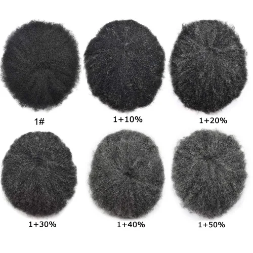 Vista 4 de LYRICAL HAIR Completo encaje francés Afro Toupee para hombres negros cabello humano brasileño todo encaje afroamericano rizado sistema de reemplazo