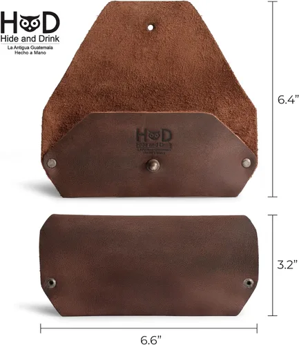 Vista 3 de Hide & Drink, Sunglasses Sleeve Case Protector, Eyewear Pouch, Great for Outdoors & Traveling, Full Grain Leather, Handmade
