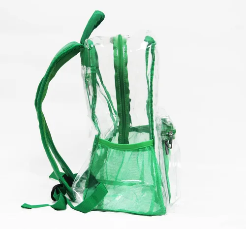 Vista 5 de KekeInt'l - Mochila transparente de PVC resistente, 40 libras, Verde, Mochila transparente
