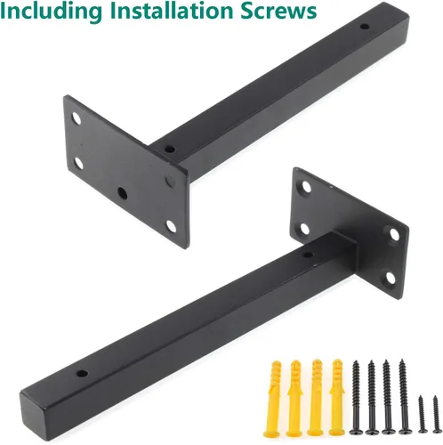 Vista 5 de Soportes de estante resistentes, soportes flotantes para estantes, estantes decorativos montados en la pared, soporte para colgar en la pared