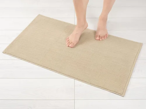 Vista 35 de American Soft Linen - Alfombra de baño antideslizante, 100% de algodón, 17 x 24 pulgadas, alfombras de baño lavables, tapetes peludos, color beige