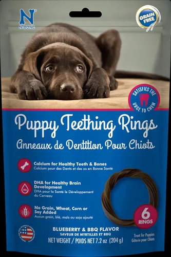 Vista 29 de N-Bone Anillos de dentición para cachorros, sabor a mantequilla de maní, masticables naturales para la dentición y golosinas para masticar, ayuda a