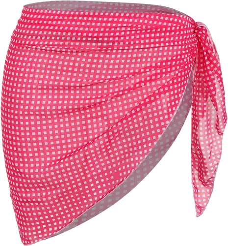 Vista 24 de ZAFUL - Pareo de mujer, pareo de playa, pareo transparente para bikini, pareo de gasa para traje de baño 0- Café