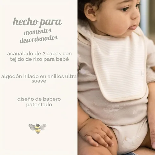 Vista 5 de Burt's Bees Baby Baberos unisex para bebé, trapos de baba de hombro de solapa, 100% algodón orgánico con baberos absorbentes de toalla de rizo A