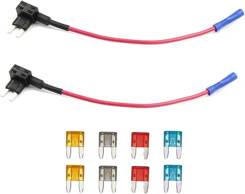 Vista 9 de Adaptador TAP de fusible para automóvil de calibre 16, 2 piezas, para fusibles tipo cuchilla de perfil bajo + 8 piezas de mini fusible de perfil