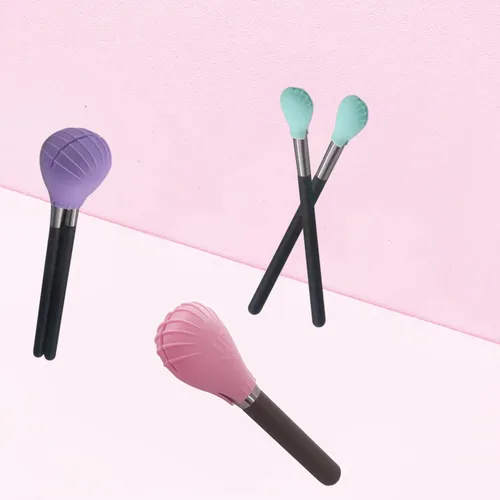 Vista 5 de LORMAY 4 fundas de silicona para brochas de maquillaje, burbujas de cepillo para proteger las cerdas de ser aplastadas y mantener la bolsa