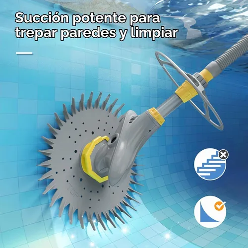 Vista 3 de VINGLI - Limpiador automático de piscinas, aspiradora de piscina de succión con mangueras de 33 pies Versátil para piscinas sobre el suelo