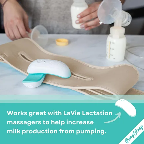 Vista 9 de Brasier de bombeo manos libres, brasier de extractor de leche para bombas de lactancia materna para mujeres, bustier de bombeo manos libres