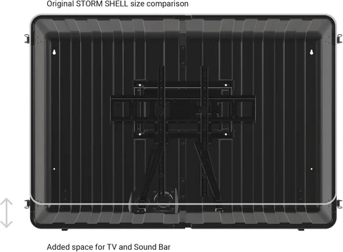 Vista 6 de Storm Shell XL Carcasa para TV Exterior y Barra de Sonido de 44 Pulgadas Resistente a la Intemperie