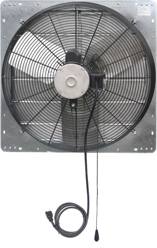 Vista 3 de iLIVING ILG8SF24V-T ventilador de obturador de 24 pulgadas para ático, garaje, cultivo, ventilación con termostato de 2 velocidades, cable de 6 pies
