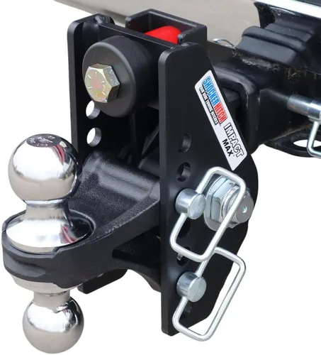 Vista 11 de Shocker Impact Max Cushion Hitch y bola combinada, elevación de 4" a caída de 4", se adapta a enganche de 2-1/2", negro, combo con bolas de 2