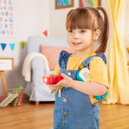 Vista 8 de Battat – Juguetes sensoriales – Teléfono de imitación y llavero – Juguete luminoso para niños pequeños – Llaves de coche de juguete – 10+ meses+