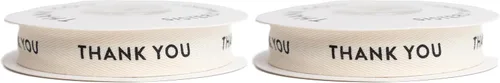Vista 19 de Cinta de algodón en espiga personalizada, cinta de regalo natural de 5/8 pulgadas con frase impresa Best Day, 10 yardas