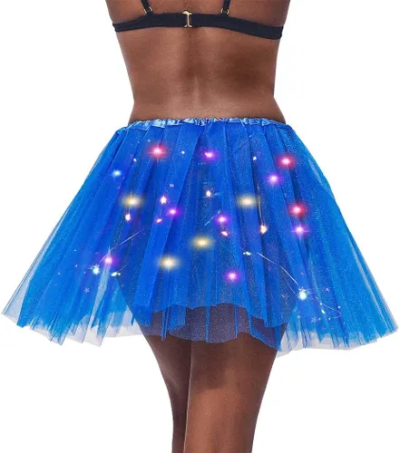 Vista 5 de GRAEEN Faldas de tutú LED con luz y tutú de tul para mujer
