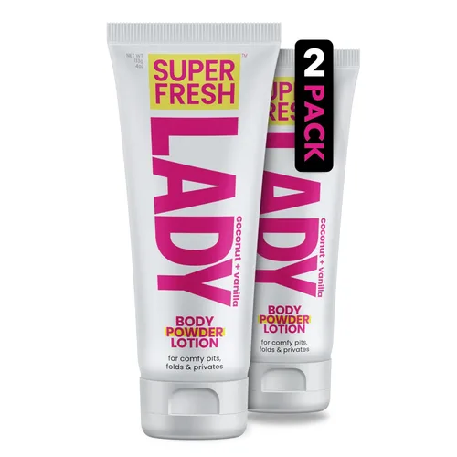 Vista 10 de Super Fresh Lady Parts - Loción desodorante con protección en polvo, para senos, partes privadas, entrepierna y muslo interior, absorbe el sudor