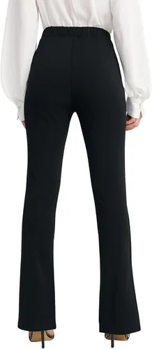 Vista 2 de WDIRARA Pantalones largos de cintura alta elástica para mujer