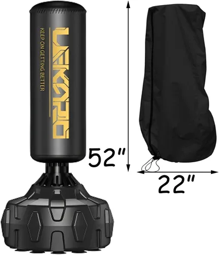 Vista 2 de HEVSTIL Funda para saco de boxeo de pie libre impermeable, funda de bolsa de boxeo de pie, bolsa de boxeo ajustable gruesa para saco de boxeo, funda