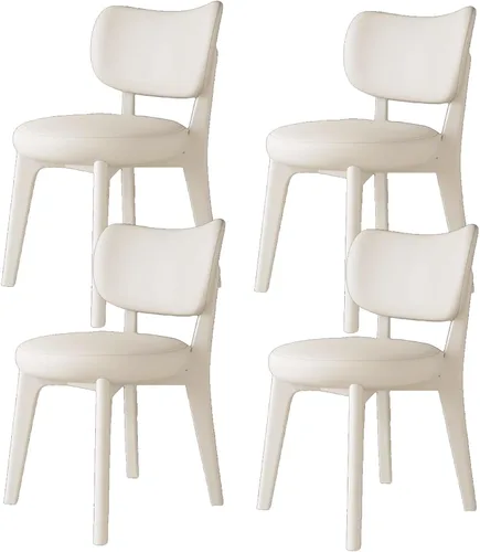 Vista 38 de Juego de sillas de comedor de madera de 1/2/4, sillas de cocina con respaldo curvo, silla de vestíbulo, silla de comedor tapizada, silla de comedor