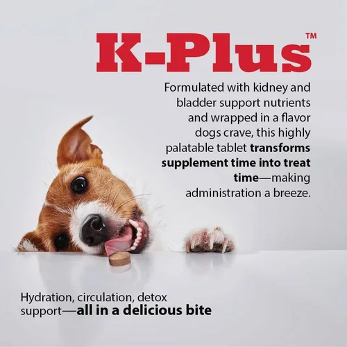 Vista 7 de K-Plus Citrato de Potasio Plus Suplemento de Arándano para Perros - Remedio para UTI Tabletas Masticables - Apoya la Salud de la Vejiga - Para Todas