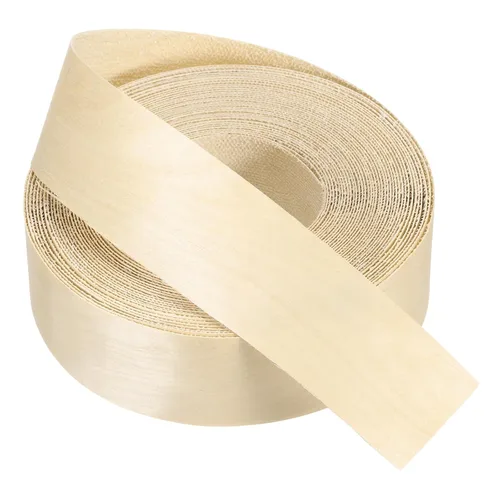 Vista 77 de PATIKIL Bandas de borde de abedul, cinta de chapa de madera de 1-1/2 pulgadas x 25 pies, bandas de borde de madera contrachapada flexible prepegadas
