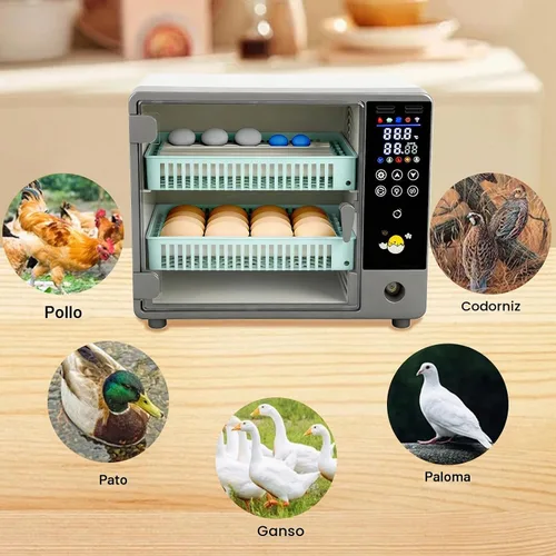 Vista 8 de Incubadora de huevos de 24 huevos Turner automático Control