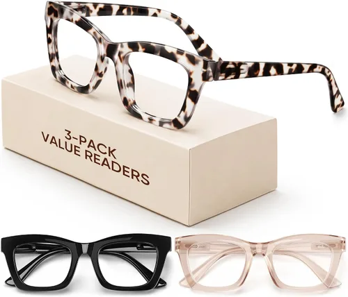 Vista 11 de Reading Glasses for Women-Fashion 5 Pack Blue Light Blocking Readers with Spring Hinge Computer Eyeglasses