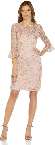 Vista 5 de Adrianna Papell Vestido tubo bordado rosa para mujer