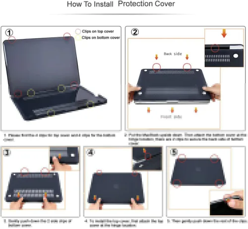 Vista 7 de Funda compatible con MacBook Air de 13 pulgadas versión antigua 2010-2017 Modelos: A1466 y A1369, carcasa rígida de plástico protectora y cubierta