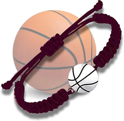 Vista 15 de Sportybella Pulsera unisex con dije de baloncesto – Pulsera de amistad ajustable con dije de baloncesto