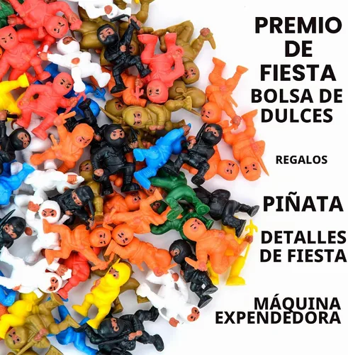 Vista 7 de Set de regalo de figuras de acción de ninja mini, 36 piezas de suministros de fiesta y adornos para tartas de cumpleaños