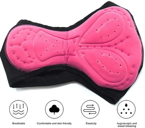 Vista 5 de Ropa interior de ciclismo acolchada 3D, pantalones cortos de ciclismo, ropa interior absorbente para mujer ciclismo