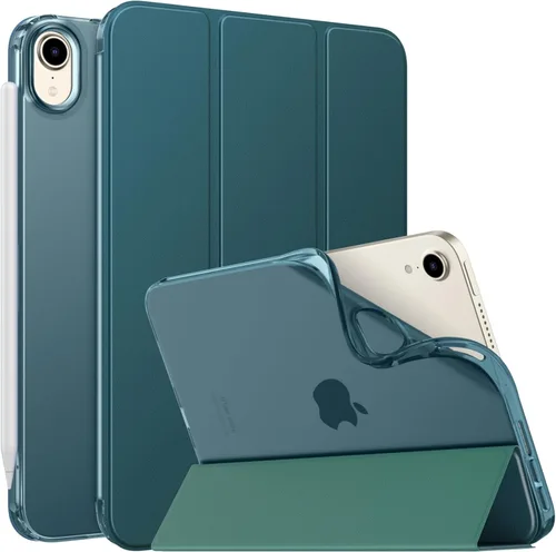 Vista 33 de MoKo Funda para el nuevo iPad mini 7 (A17 Pro) 2024, Funda para iPad mini de 6ª generación 2021 (21,08 cm), Funda para iPad mini 6, Funda trasera