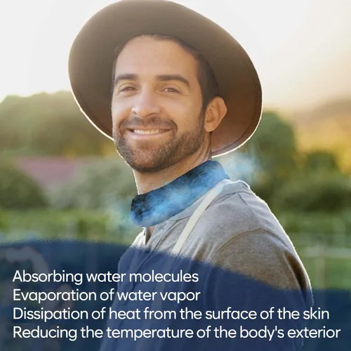Vista 2 de gelbesty Paquete de 2 polainas refrescantes para el cuello, cubierta facial para todo tipo de clima para hombres y mujeres, bandana facial