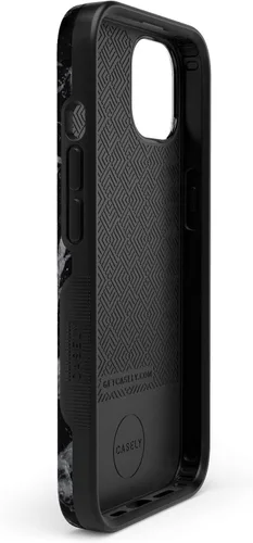 Vista 3 de Casely Funda para iPhone 13 mármol negro perla Diseño protector audaz Compatible con MagSafe