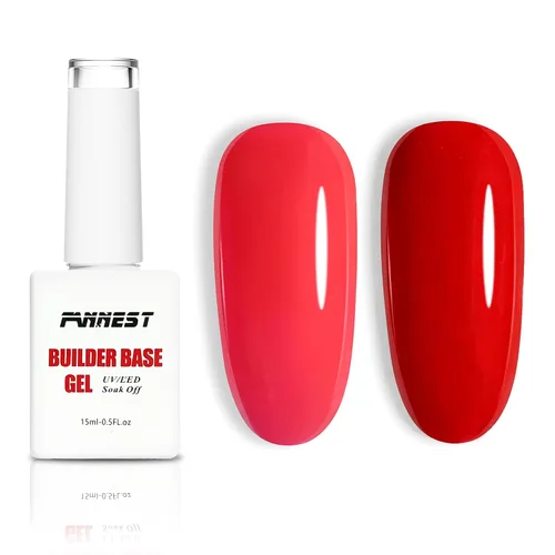Vista 25 de Kit de Gel Constructor Gel Base de Goma Esmalte de Uñas, 15ml*2pcs (0.51 fl oz x 2 piezas) Para Engrosamiento de Uñas, Extensión de Fortalecimiento